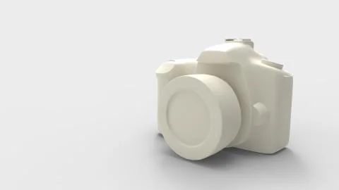 3d rendering of a digital camera isolated in studio background Stock Illustration