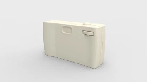 3d rendering of a digital camera isolated in studio background Stock Illustration