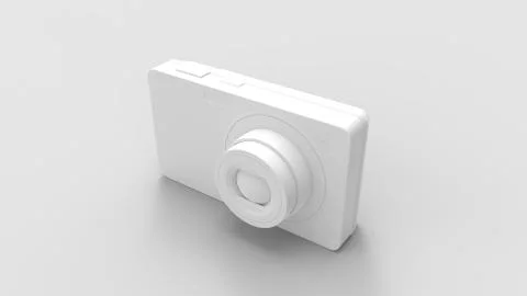 3d rendering of a digital camera isolated in studio background Stock Illustration