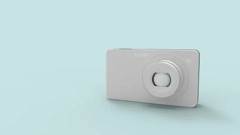 3d rendering of a digital camera isolated in studio background Stock Illustration