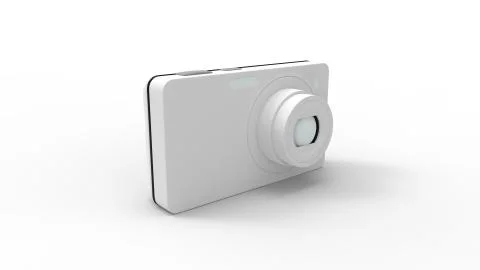 3d rendering of a digital camera isolated in studio background Stock Illustration