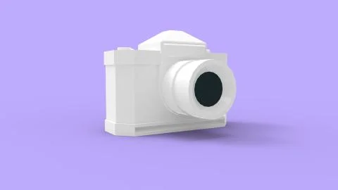 3d rendering of a digital camera isolated in studio background Stock Illustration