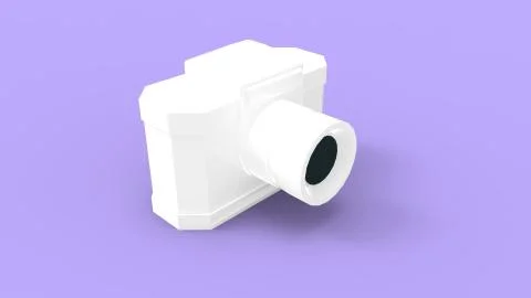 3d rendering of a digital camera isolated in studio background Stock Illustration