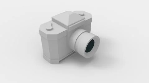 3d rendering of a digital camera isolated in studio background Stock Illustration