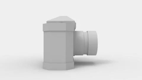 3d rendering of a digital camera isolated in studio background Stock Illustration