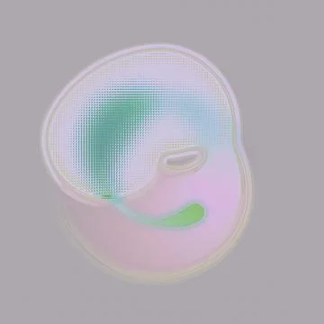 3d rendering digital illustration of an abstract organic shape Stock Illustration
