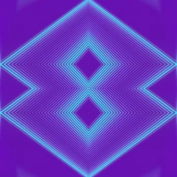 3d rendering digital illustration of abstract symmetrical geometric pattern Stock Illustration