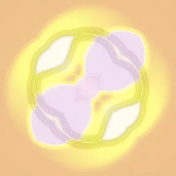 3d rendering digital illustration of a bright, abstract, organic shape Stock Illustration