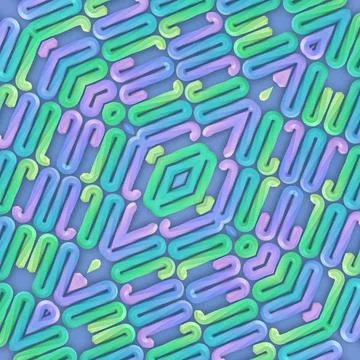 3d rendering digital illustration with a bright and colorful wave pattern Stock Illustration
