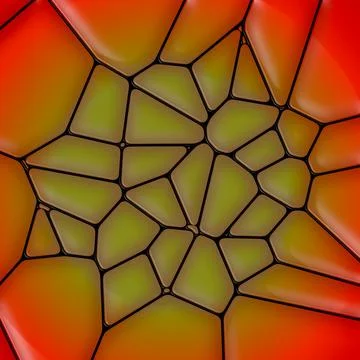 3d rendering digital illustration of a bright and colorful organic structure Stock Illustration