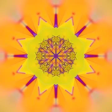 3d rendering digital illustration with kaleidoscopic pattern of various shape イラスト素材
