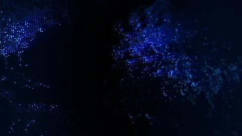 3D rendering of a digital map of the Earth Illustrazione stock