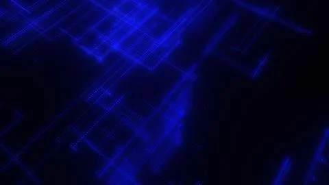 3D rendering of a digital neon mesh made of bright lines and dots Stock Illustration