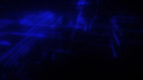 3D rendering of a digital neon mesh made of bright lines and dots Illustrazione stock