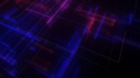 3D rendering of a digital neon mesh made of bright lines and dots 스톡 일러스트