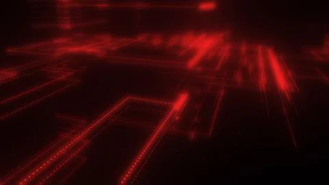 3D rendering of a digital neon mesh made of bright lines and dots Stock Illustration