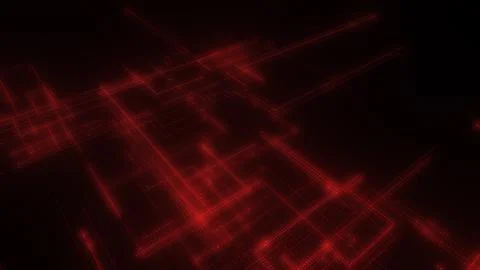 3D rendering of a digital neon mesh made of bright lines and dots Illustrazione stock