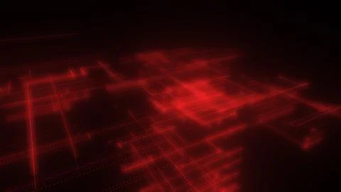 3D rendering of a digital neon mesh made of bright lines and dots Stock Illustration