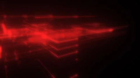 3D rendering of a digital neon mesh made of bright lines and dots Stock Illustration