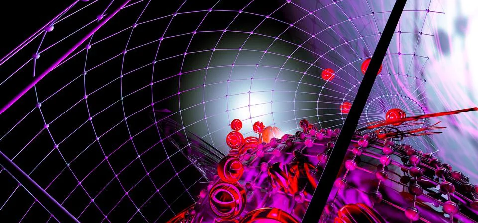 3D rendering of digital technology concept ready for banner background 스톡 일러스트