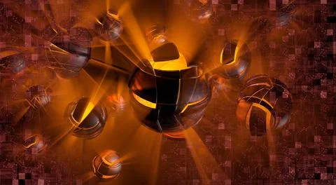 3D rendering of digital technology concept ready for banner background Stock Illustration