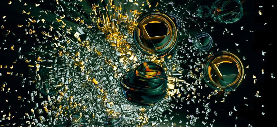 3D rendering of digital technology concept ready for banner background Illustrazione stock