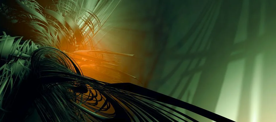 3D rendering of digital technology concept ready for banner background Illustrazione stock