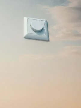 3d Rendering, dimmer switch on photographic wallpaper Ilustración de archivo