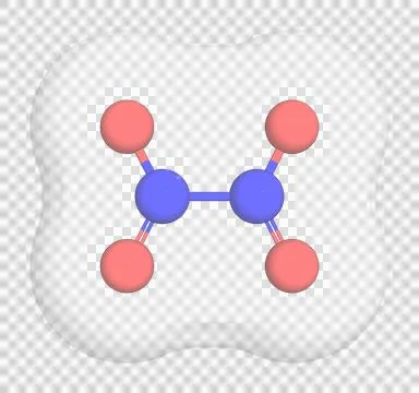 3D rendering of Dinitrogen Tetroxide over a transparent background. Stock Illustration