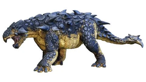 3D Rendering Dinosaur Ankylosaurus on White Stock Illustration