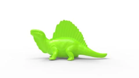 3D rendering of a dinosaur toy play model small on white Stock Illustration