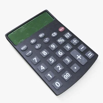 3d Rendering of Dirty Calculator Stock Illustration