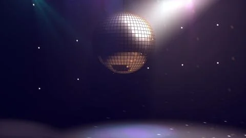 3d rendering of Disco ball background. Concept of disco party. Stock Illustration