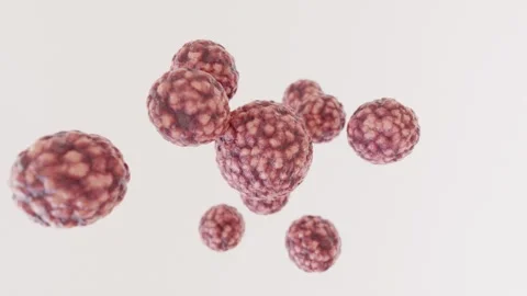 3D Rendering of disease reproducing and spreading Stock Footage 165880301