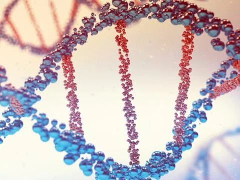 3D rendering of dna Illustrazione stock