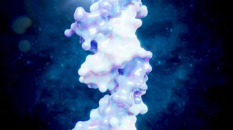 3D Rendering of DNA Molecular Surface Stock Illustration