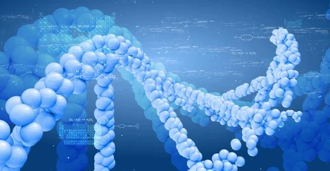 3d rendering DNA molecule animated loop Stock Footage 88714796
