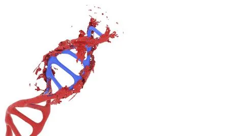 3D rendering of a DNA molecule on a white background Stock Illustration