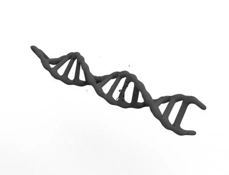 3d rendering of DNA string isolated in white background 스톡 일러스트