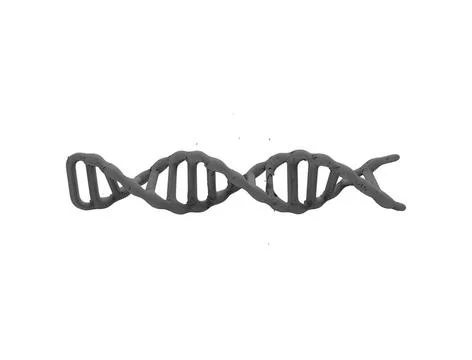 3d rendering of DNA string isolated in white background 3d rendering of a ... Foto stock
