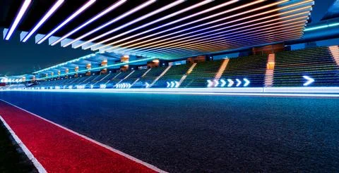 3d rendering does not exist futuristic Racetrack Stock Illustration