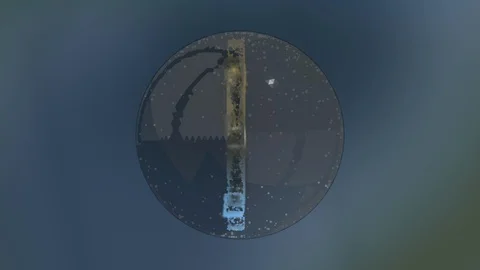 3D Rendering dollar sign floating inside sphere in nebula space. Stock Footage 128071108