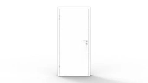 3d rendering of a door isolated in white background 3d rendering computer ... Stock Photos