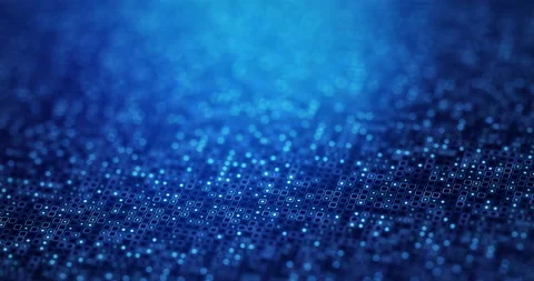 3D Rendering dot and square shape in grid digital abstract background Stock Footage 204940750