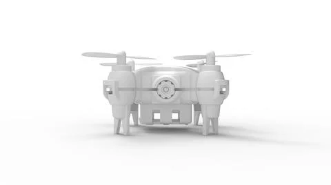 3D rendering of a drone quadcopter uav camera drone unmanned flying object Stock Illustration