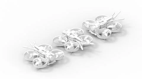 3D rendering of a drone quadcopter uav camera drone unmanned flying object Stock Illustration