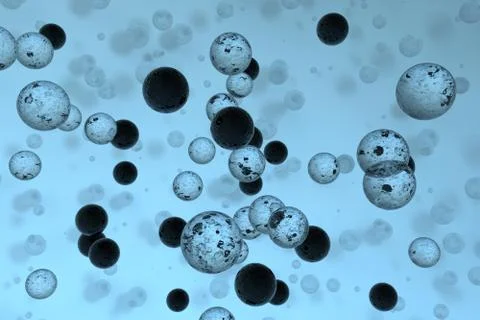 3d rendering, drop of water with light blue background Illustrazione stock