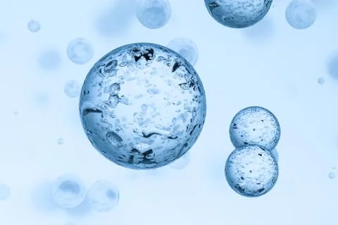 3d rendering, drop of water with light blue background Stock Illustration