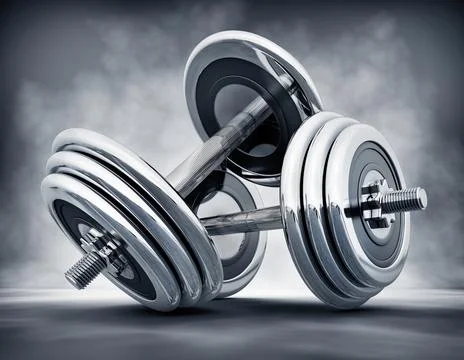 3D rendering of dumb bells Stock Illustration