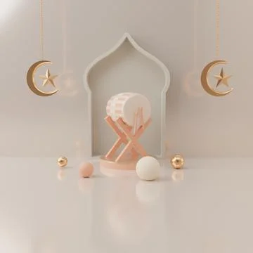 3d rendering Eid al fitr or ramadan sale banner social media instagram post t Stock Illustration